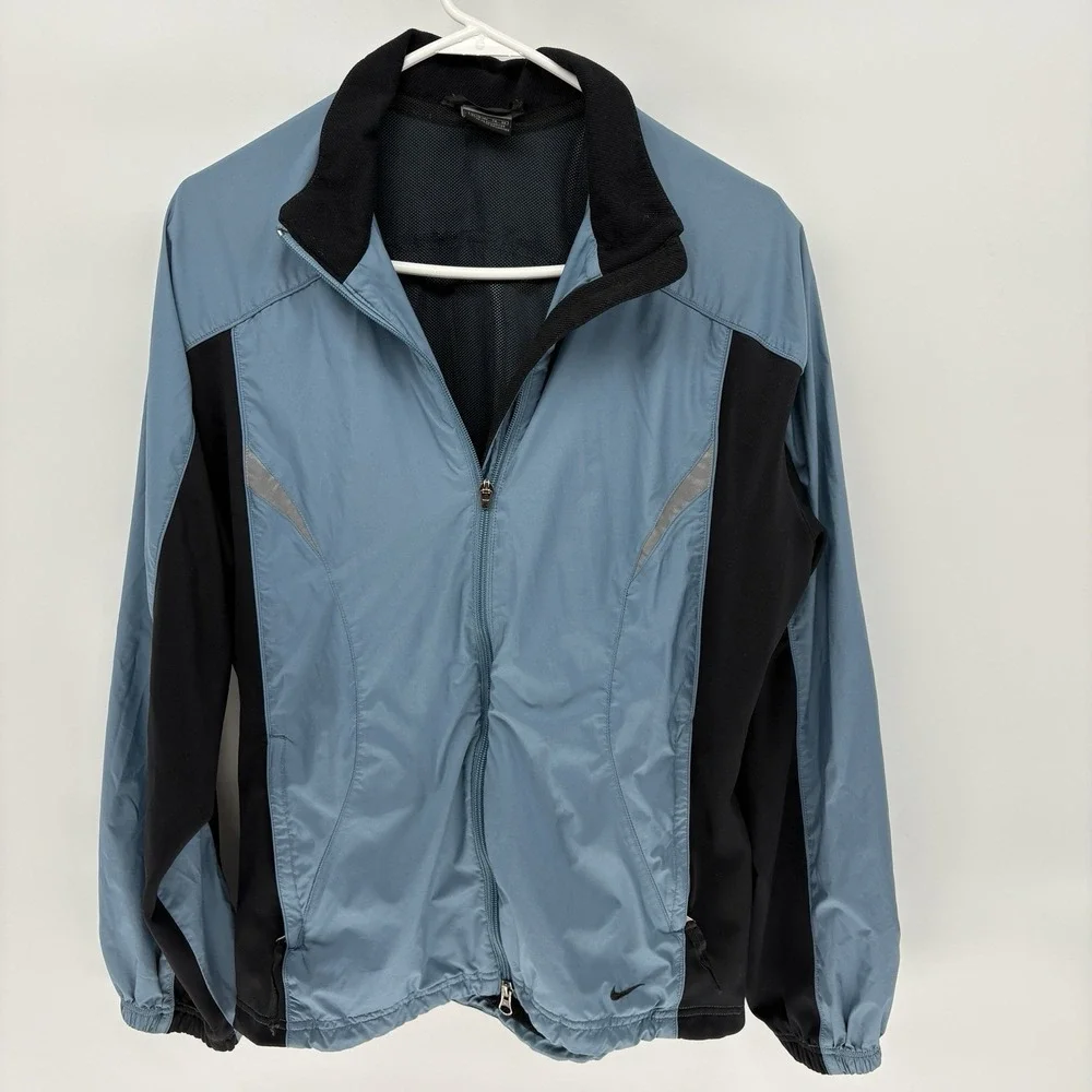 Vintage Nike Blue  Windbreaker Full Zip Jacket Ventilation Womens XL 16-18